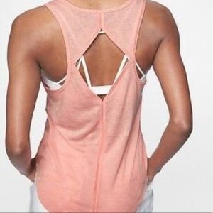 Athleta Breezy Cutout Tank (Peach, Size S)